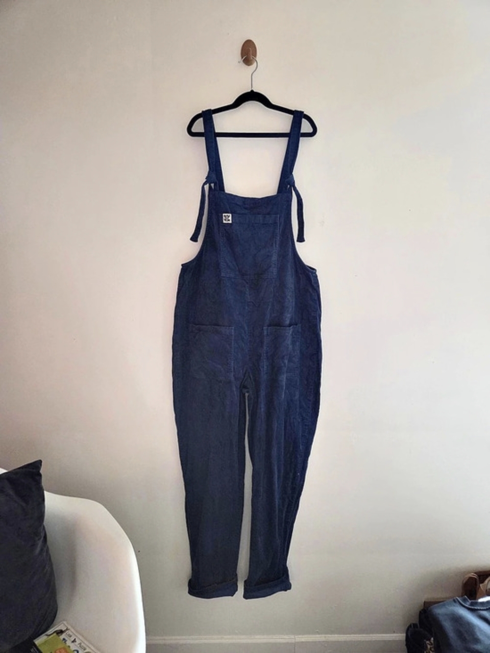 Lucy & Yak Original Organic Cotton Corduroy Dungarees in Blue